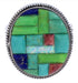 Multicolor Southwest Sterling Silver Ring Size 6-1/4 JX38264